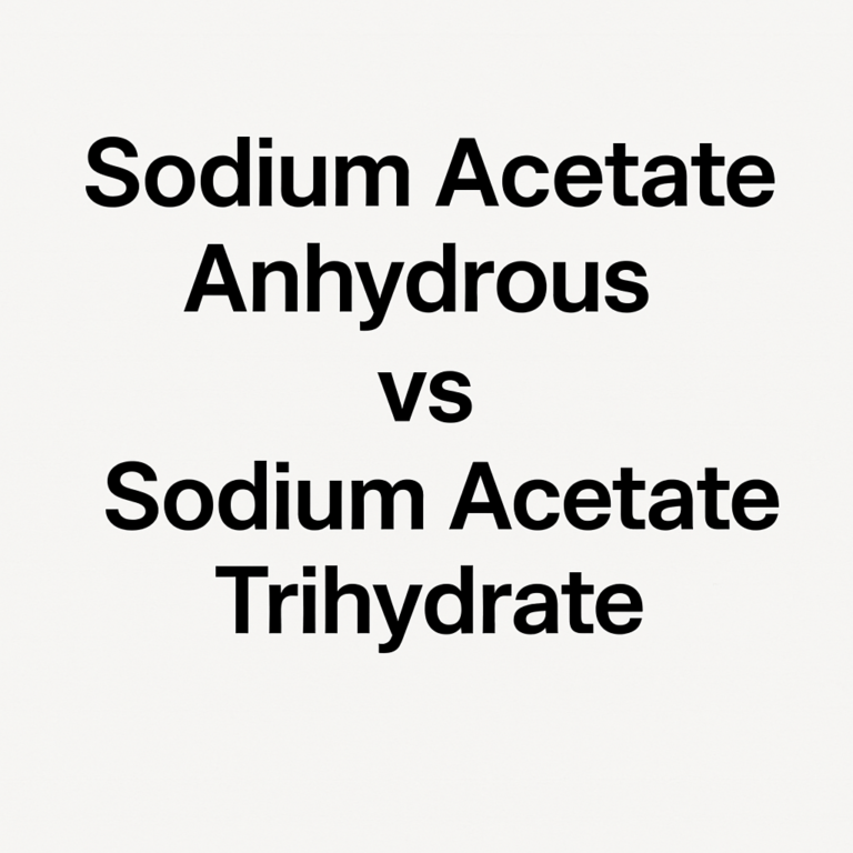 Sodium acetate anhydrous vs trihydrate